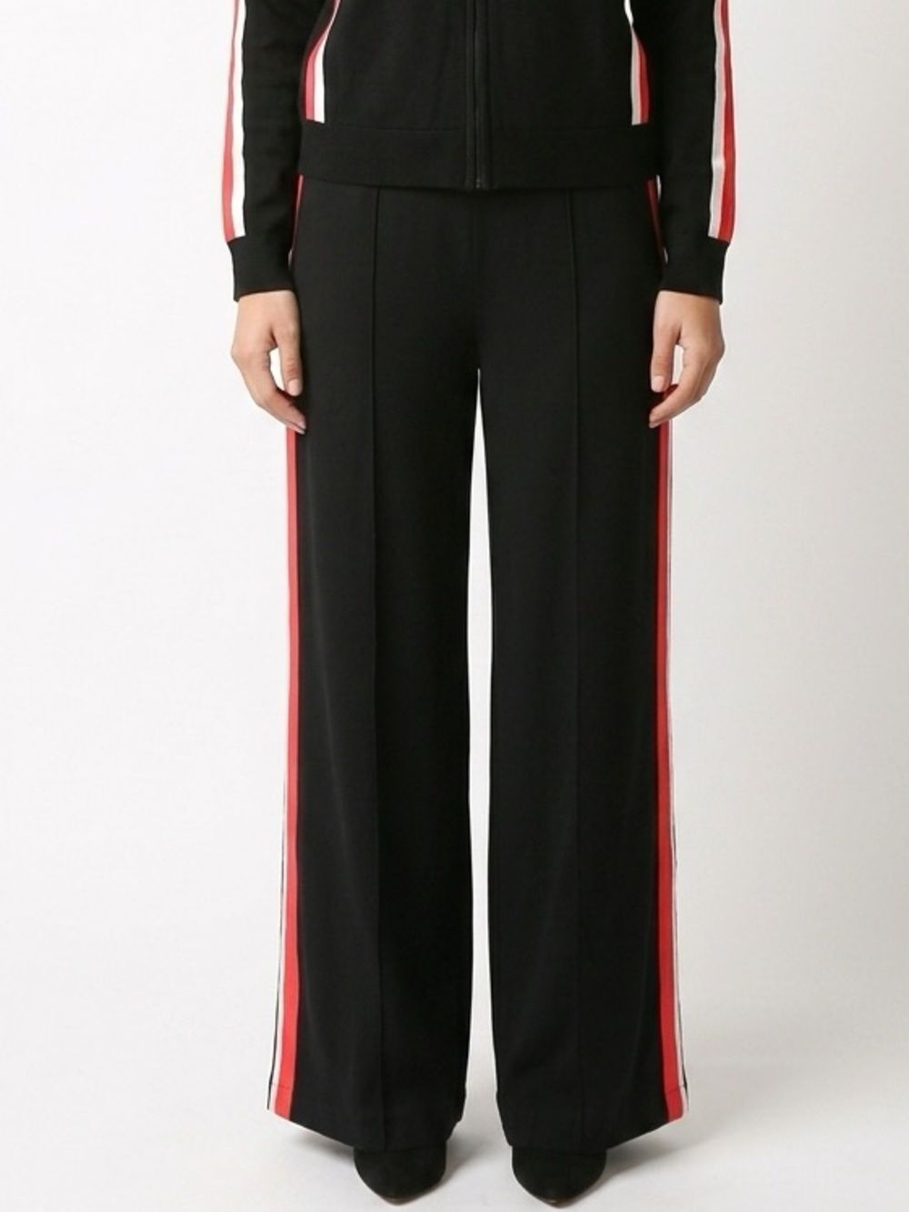 SUGAR + LIPS | Wide Leg High Rise Pants Navy Blue, Red, White Women’s Size M